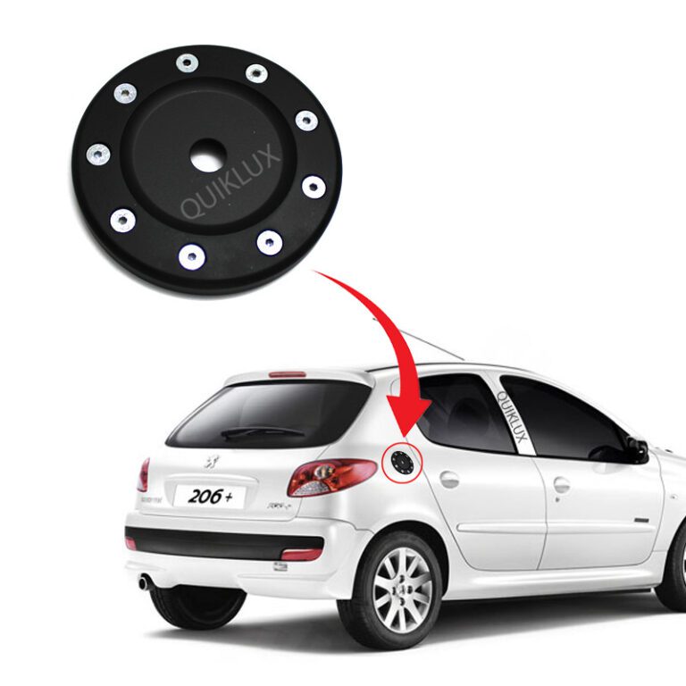 درب باک خودرو پژو 206 و 207 فلزی طرح RC - رنگ مشکی پیچ نقره ای