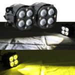 چراغ مه شکن چهار لنز دورنگ سفید-زرد csp کوییک ساینا شاهین اطلس