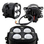 چراغ مه شکن چهار لنز دورنگ سفید-زرد csp کوییک ساینا شاهین اطلس