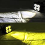 چراغ مه شکن چهار لنز دورنگ سفید-زرد csp کوییک ساینا شاهین اطلس