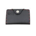 جاکارتی چرمی مشکی دوخت قرمز