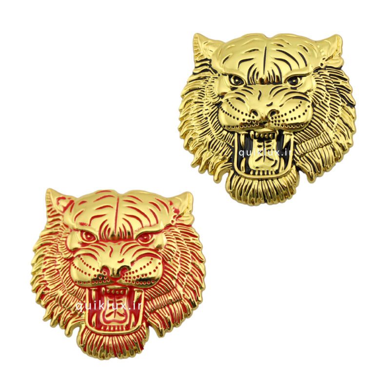 آرم سر شیر طلایی فلزی