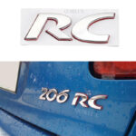 آرم فلزی عقب پژو 206 و 207 نوشته RC