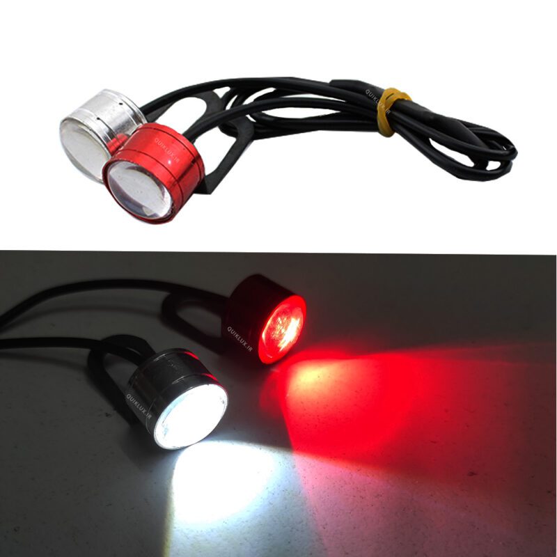 چراغ فلاشر دو تیکه گرد - قرمز سفید