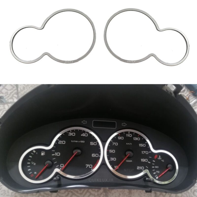 زه کروم دور صفحه کیلومتر پژو 206 - نقره ای