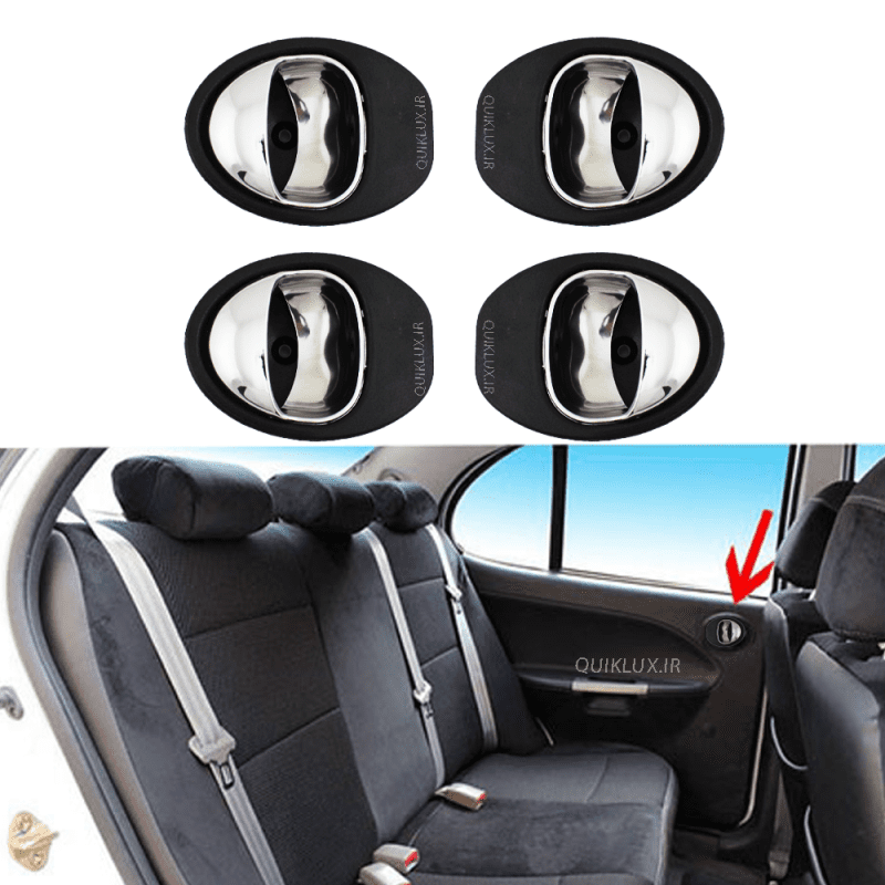 دستگیره درب ساینا آبکاری کروم - بسته 4 عددی