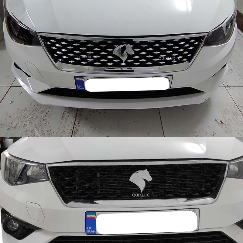 برچسب کروم نگین توری جلو پنجره تارا V4