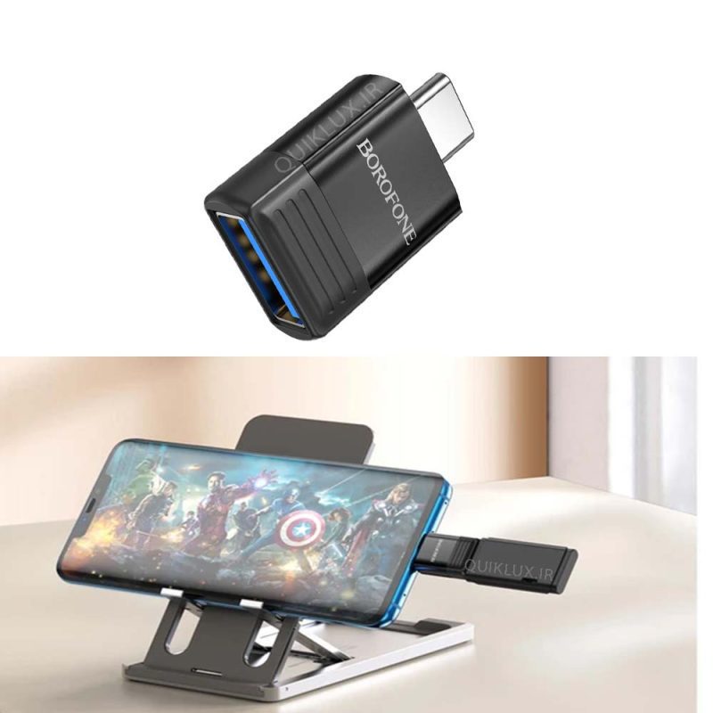تبدیل OTG تایپ c بروفون مدل BV18  -  USB3