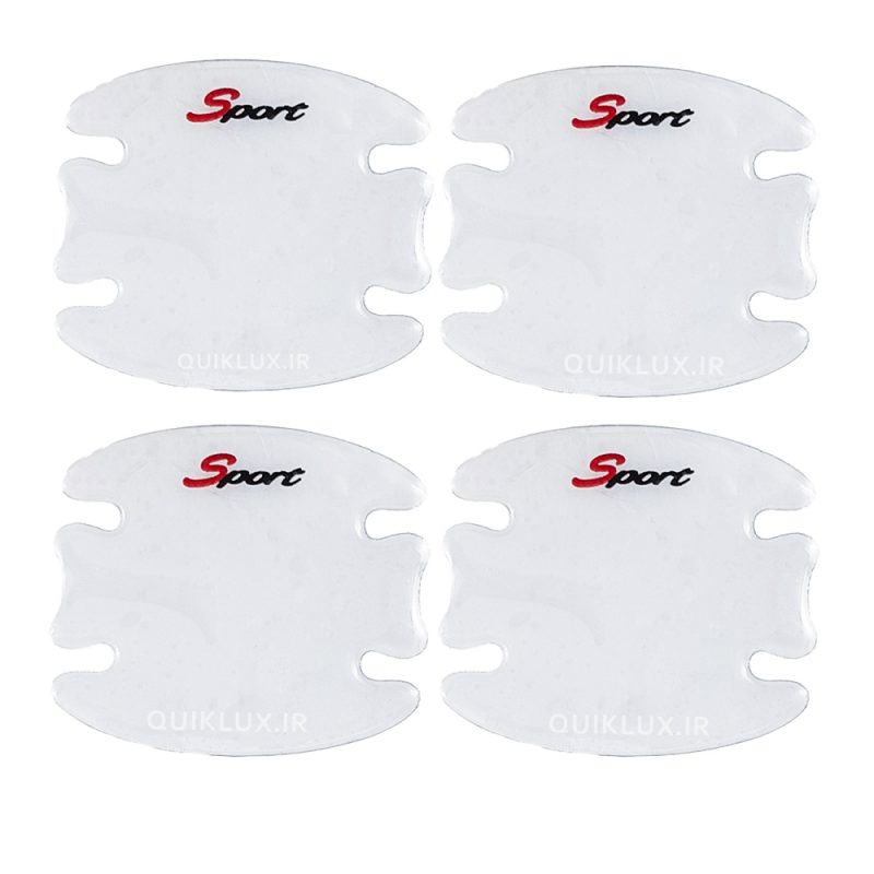 محافظ زیر دستگیره درب  مجموعه 4 عددی - شفاف