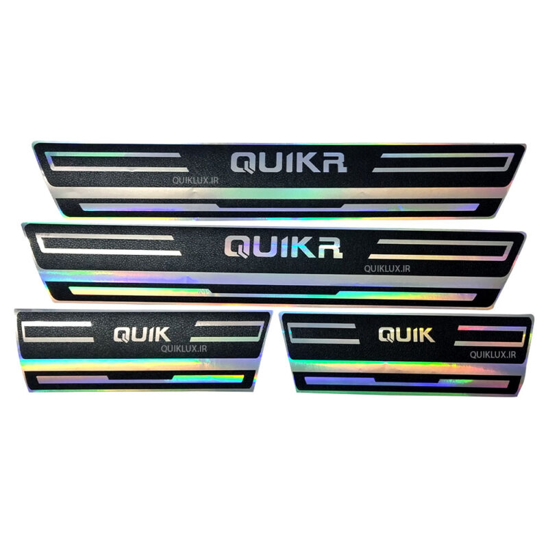 برچسب پارکابی طرح چرمی هفت رنگ کروم Quik R