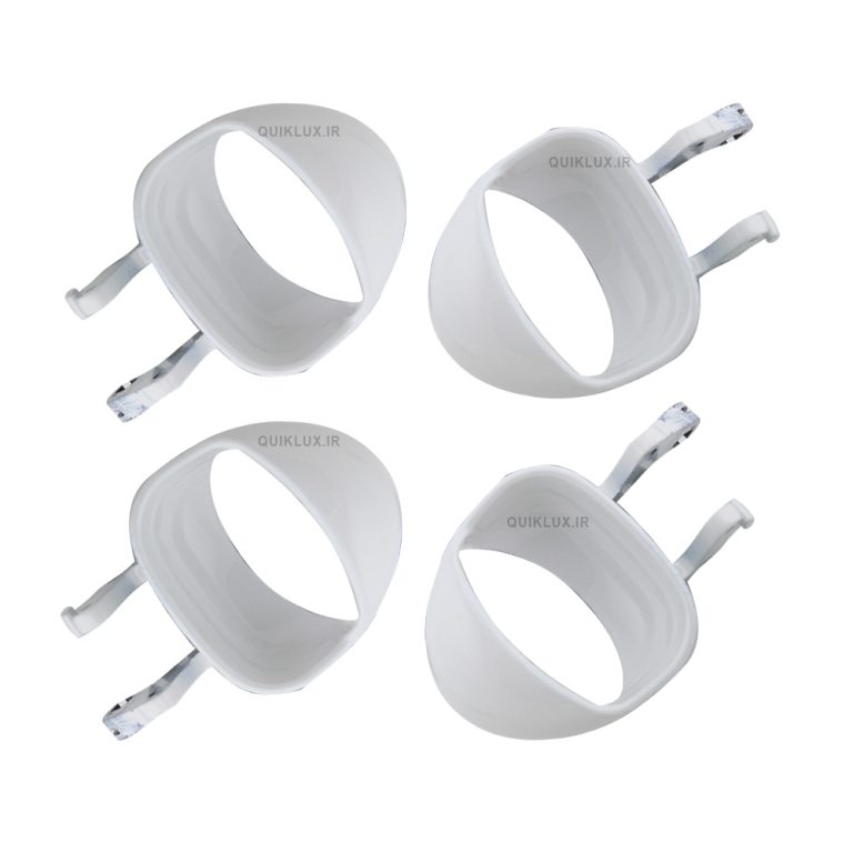 اهرم دستگیره درب کوییک فلزی - سفید مجموعه 4 عددی