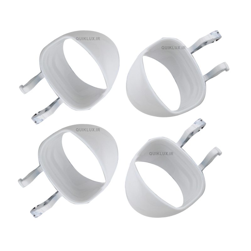 اهرم دستگیره درب کوییک فلزی - سفید مجموعه 4 عددی