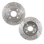 دیسک ترمز سوراخ دار شیار دار PFC کوییک - مدل توربو اس