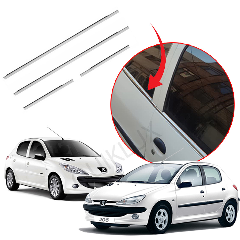 212626 زه استیل آبگیر شیشه AR مناسب پژو 206 ، 207 ، رانا