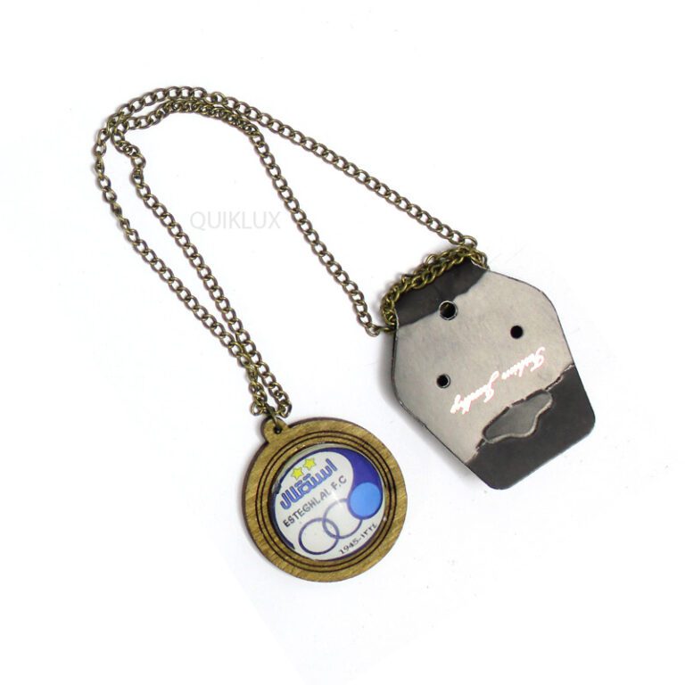 آویز آینه وسط گرد چوبی طرح استقلال