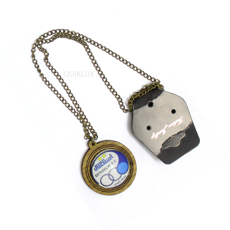 آویز آینه وسط گرد چوبی طرح استقلال