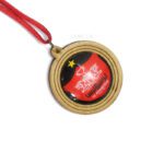 آویز آینه وسط گرد چوبی طرح پرسپولیس