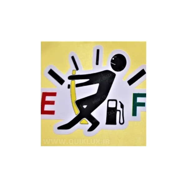 استیکر درب باک خودرو طرح درجه بنزین مدل EF رنگی