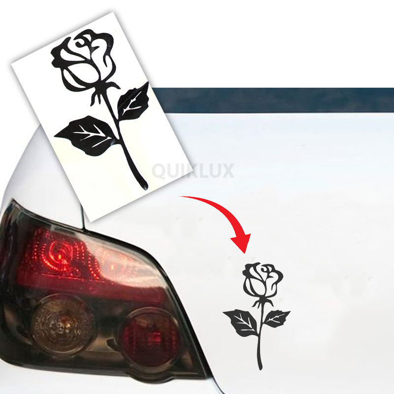 استیکر خورو pvc ضد آب - طرح گل رز مشکی