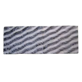 خز طاقچه عقب خودرو پرز بلند - سفید مشکی