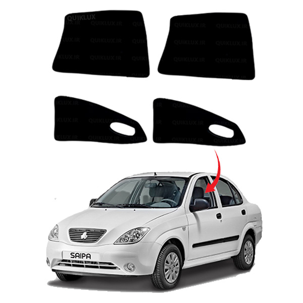 پرده آفتاب گیر شیشه بغل خوردو مناسب برای تیبا ساینا کوییک سهند و اطلس 4 تیکه