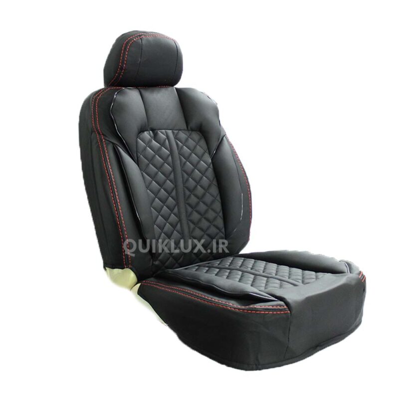 روکش صندلی چرم شاهسوند vip2 مشکی دوخت قرمز