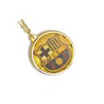 آویز آینه وسط گرد طرح بارسلونا