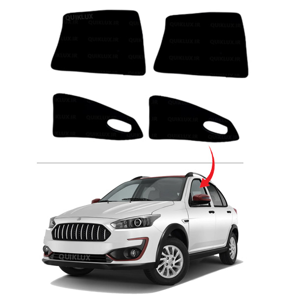 پرده آفتاب گیر شیشه بغل خوردو مناسب برای تیبا ساینا کوییک سهند و اطلس 4 تیکه