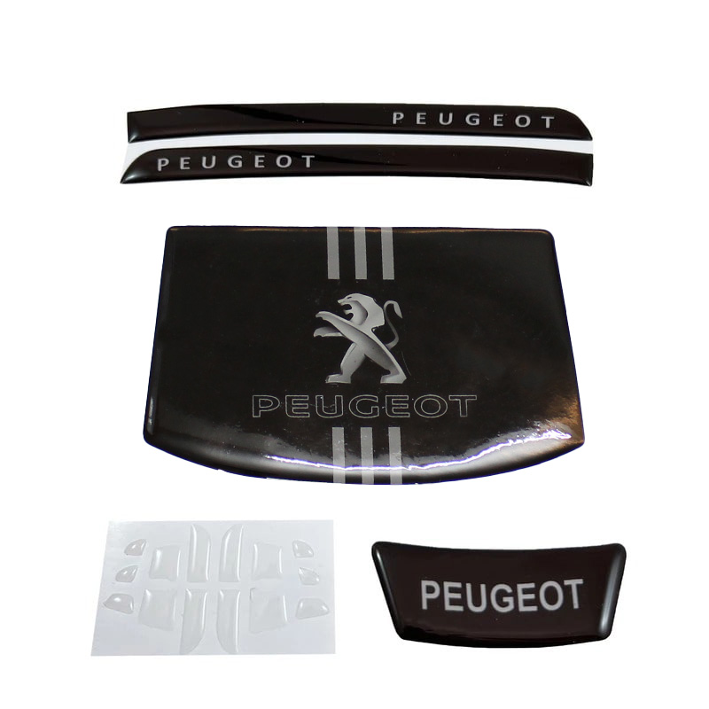 45656565 پد رو داشبورد ژله ای پژو 207 مدل 4 تیکه - شیر پژو مشکی 3 خط