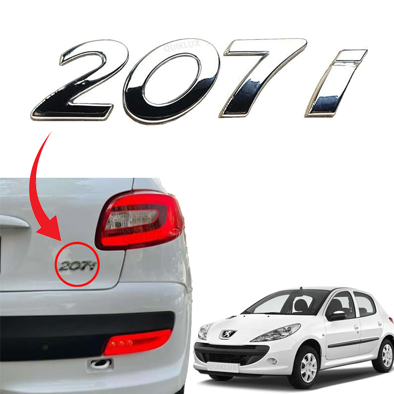 آرم نوشته 207i نقره ای کروم