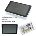 مانیتور 9 اینچ Rock Strem - 4K QLED Car Play AHD DSP pro 8 هسته ای رم 6 حافظه داخلی 128