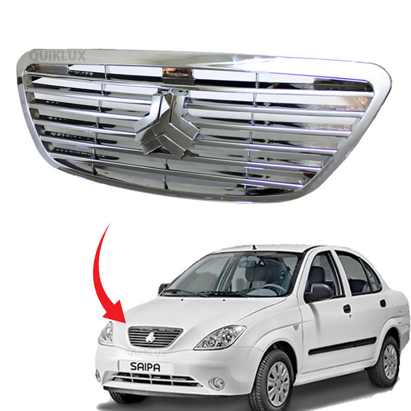 جلو پنجره تیبا ارشیا مدل 6 خط - کروم