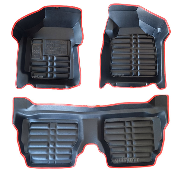 کفپوش پنج بعدی AM کوییک مشکی نوار قرمز