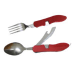 پک3 عددی قاشق چنگال تاشو - قرمز
