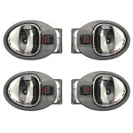 دستگیره داخلی درب کوییک مجموعه 4 عددی - کروم براق