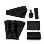 ست 6 تيکه سردنده با دور فرمان چرمي - مشکی