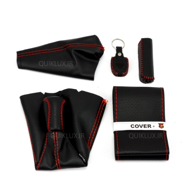 ست 6 تيکه سردنده با دور فرمان چرمي - قرمز