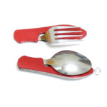 پک3 عددی قاشق چنگال تاشو - قرمز