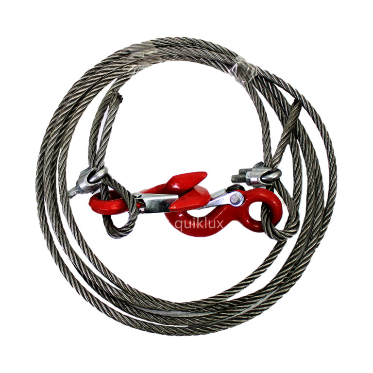 کابل فولادی بکسل بند خودرو قلاب دار - بدون روکش