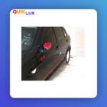 برچسب دستگیره درب کوییک رنگ قرمز