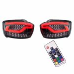 چراغ عقب اسپرت تیبا2 کادنزا دودی RGB(ریموت دار)