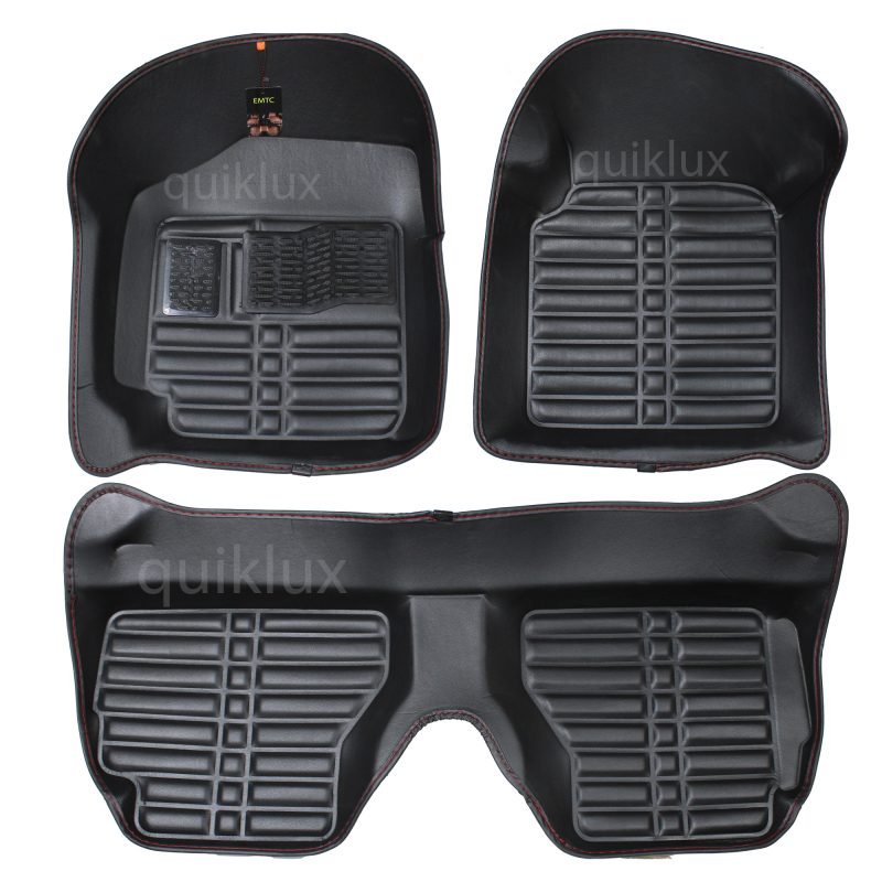 کفپوش پنج بعدی EMTC کوییک - مشکی دوخت قرمز