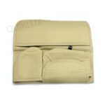 کیف چرمی نظم دهنده پشت صندلی خودرو - رنگ کرم