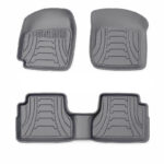 کفپوش سه بعدی ماهوت طرح چرم رنگ طوسی مناسب برای پراید