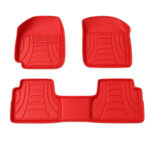 کفپوش سه بعدی ماهوت طرح چرم رنگ قرمز مناسب برای پراید