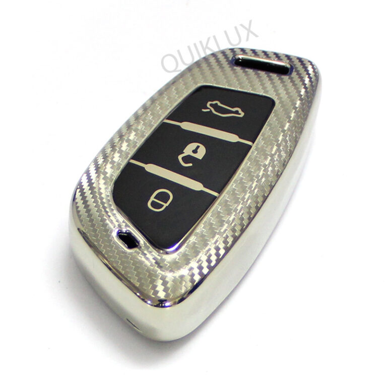 کاور سوییچ TPU طرح کربن شاهین ریموت کیلس لاکچری MP - رنگ نقره ای