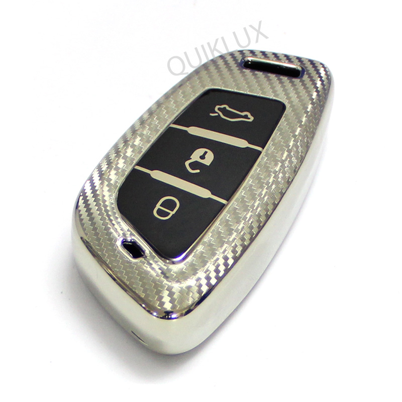 کاور سوییچ TPU طرح کربن شاهین ریموت کیلس لاکچری MP - رنگ نقره ای