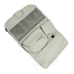 کیف چرمی نظم دهنده پشت صندلی خودرو - رنگ طوسی روشن