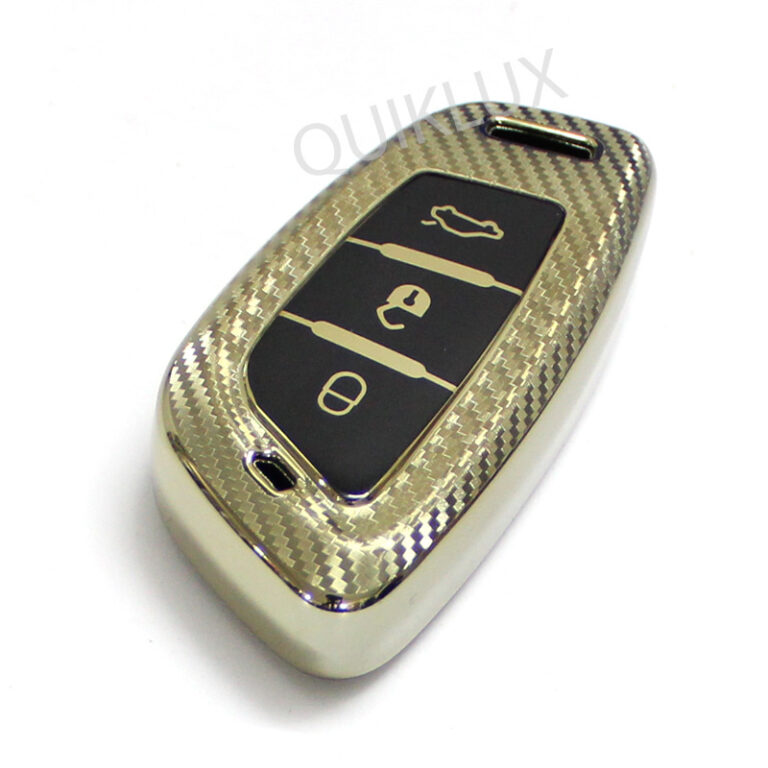 کاور سوییچ TPU طرح کربن شاهین ریموت کیلس لاکچری MP - رنگ طلایی