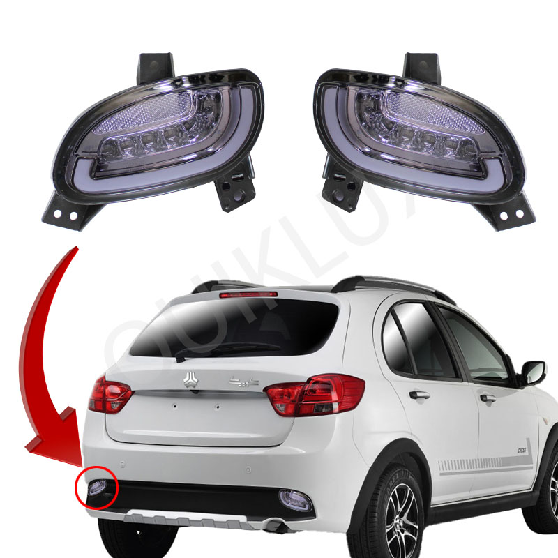 مه شکن عقب کوییک طرح سه بعدی SH رنگ دودی